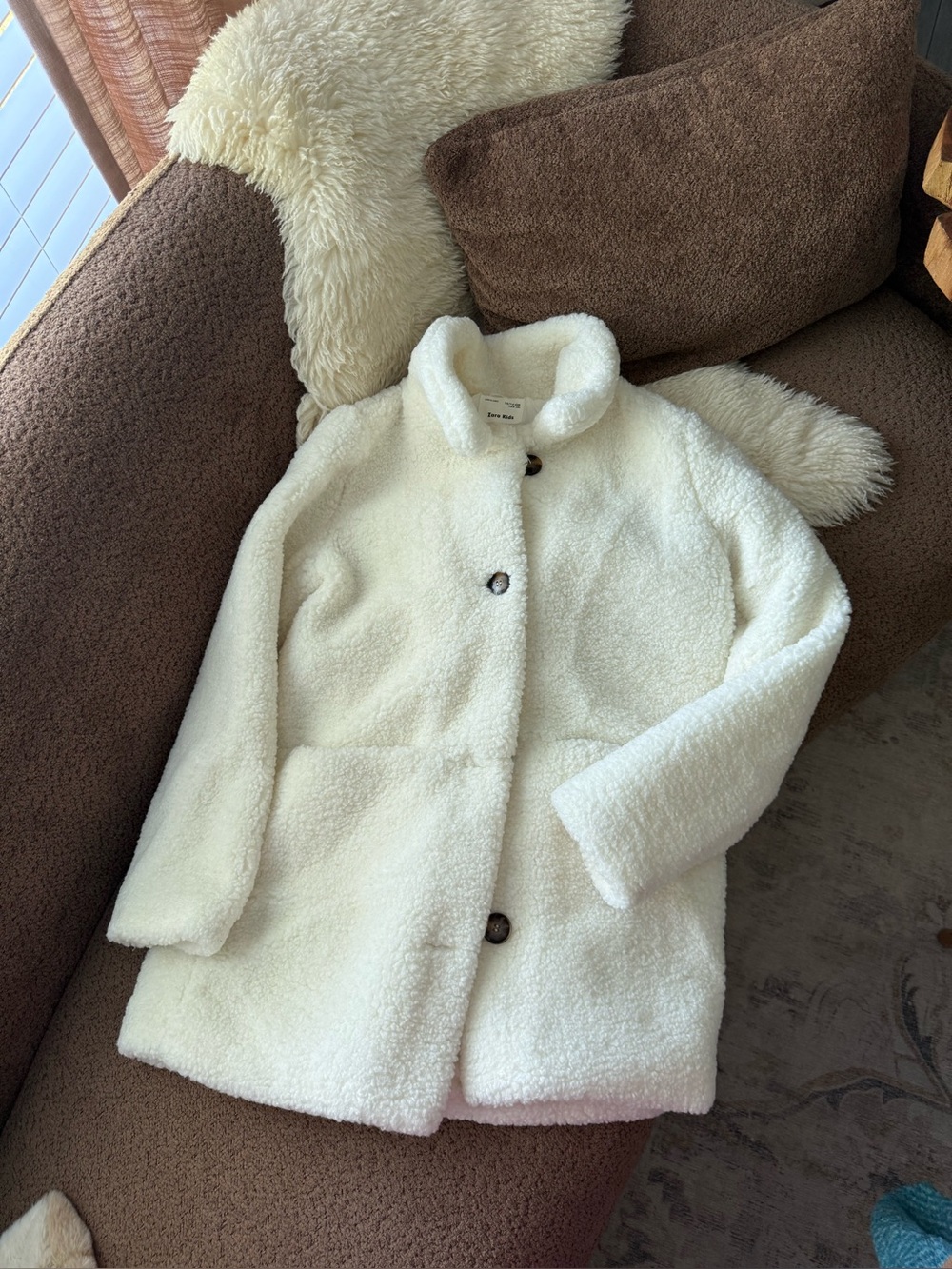 Zara Kids Faux Sherpa Coat🌿
